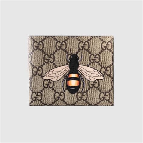 gucci bee embroidered wallet|Gucci wallet with bumble bee.